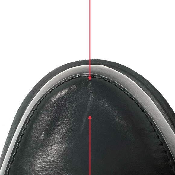 Allsaints Lola Studded Apron Toe Loafers Women's Size 6 Black Leather Gold Stud - Picture 9 of 14